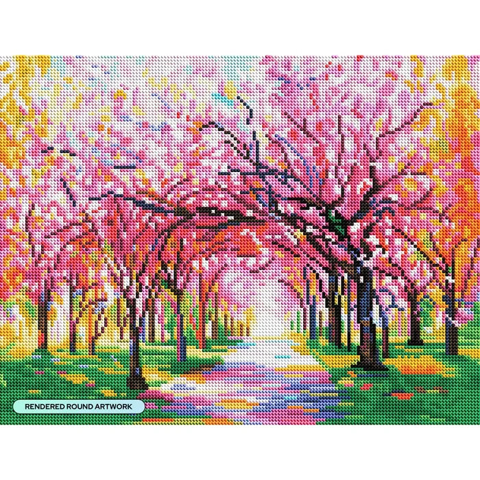 Diamond Art Club Cherry Blossom Trees Diamond Painting Kit
