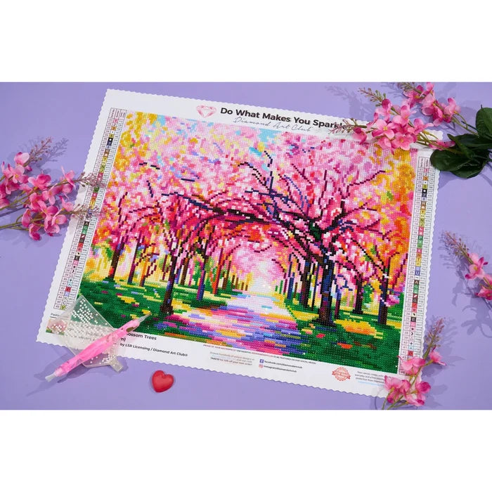 Diamond Art Club Cherry Blossom Trees Diamond Painting Kit