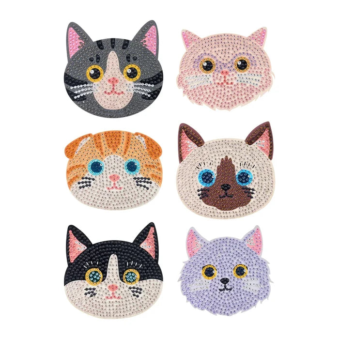 Diamond Art Club Coasters - Cats Diamond Painting Kit
