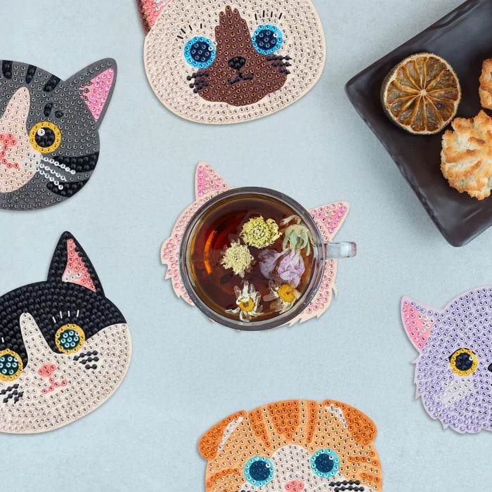 Diamond Art Club Coasters - Cats Diamond Painting Kit