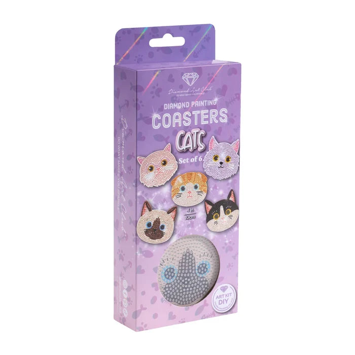 Diamond Art Club Coasters - Cats Diamond Painting Kit