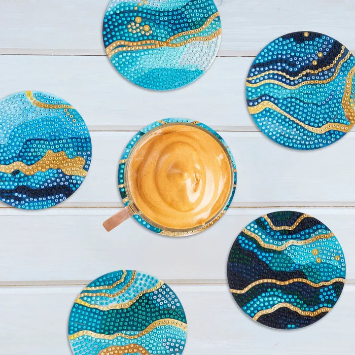 Diamond Art Club Coasters - Ethereal Ocean Diamond Painting Kit