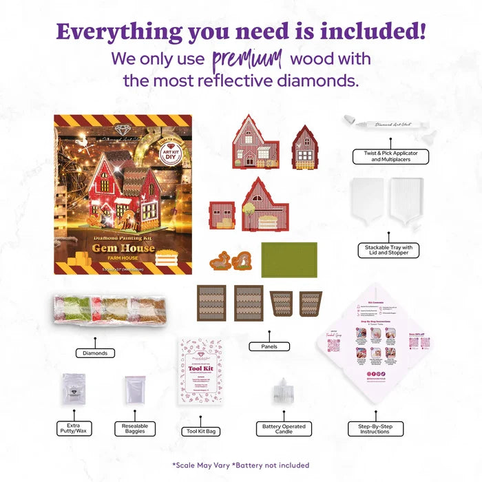 Diamond Art Club Gem House - Farm House Diamond Painting Kit