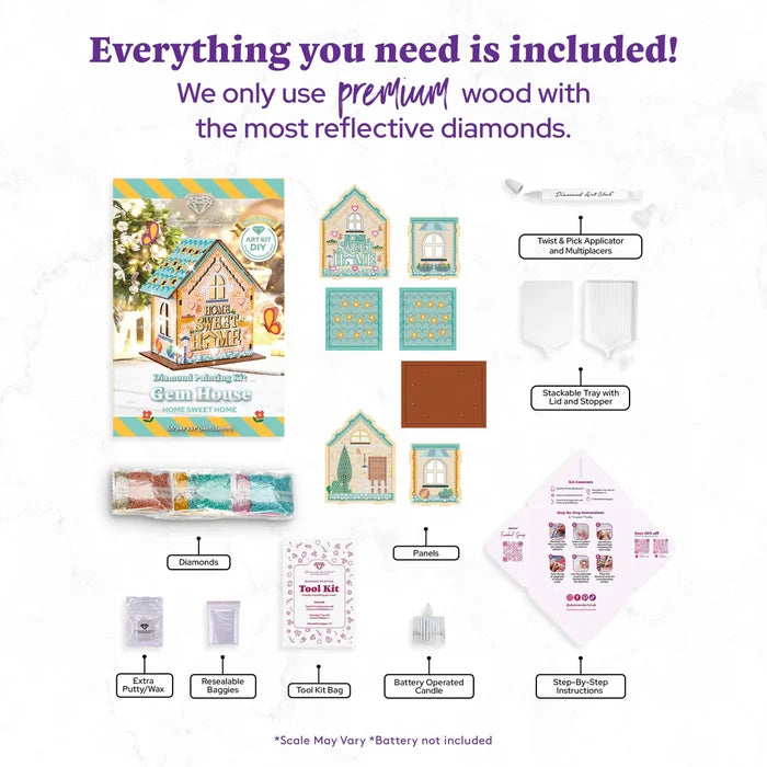 Diamond Art Club Gem House - Home Sweet Home Diamond Painting Kit