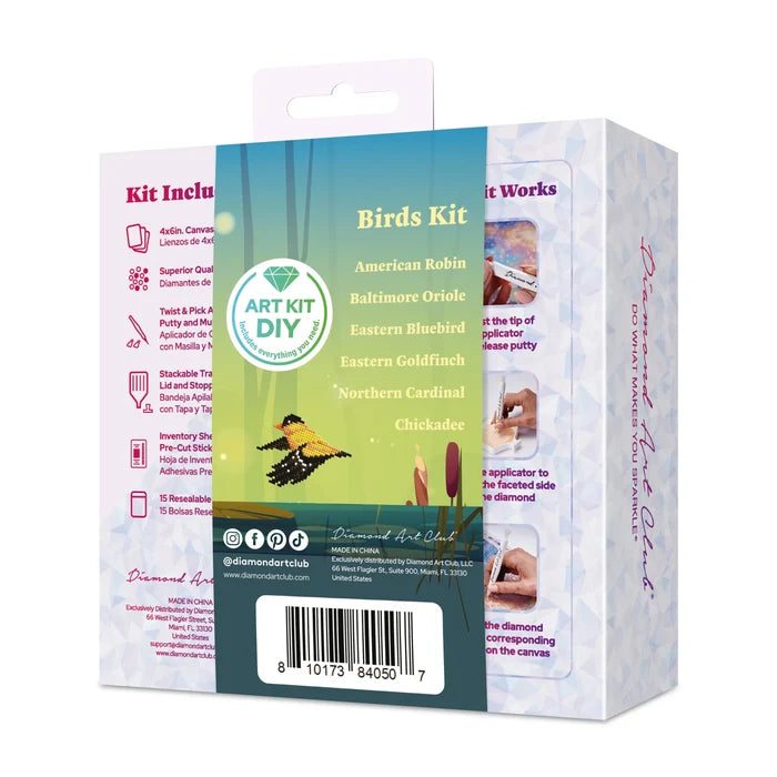 Diamond Art Club Mini Dazzles - Birds Diamond Painting Kit