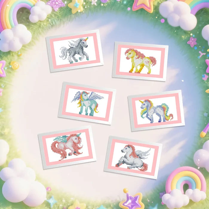 Diamond Art Club Mini Dazzles - Magical Ponies Diamond Painting Kit