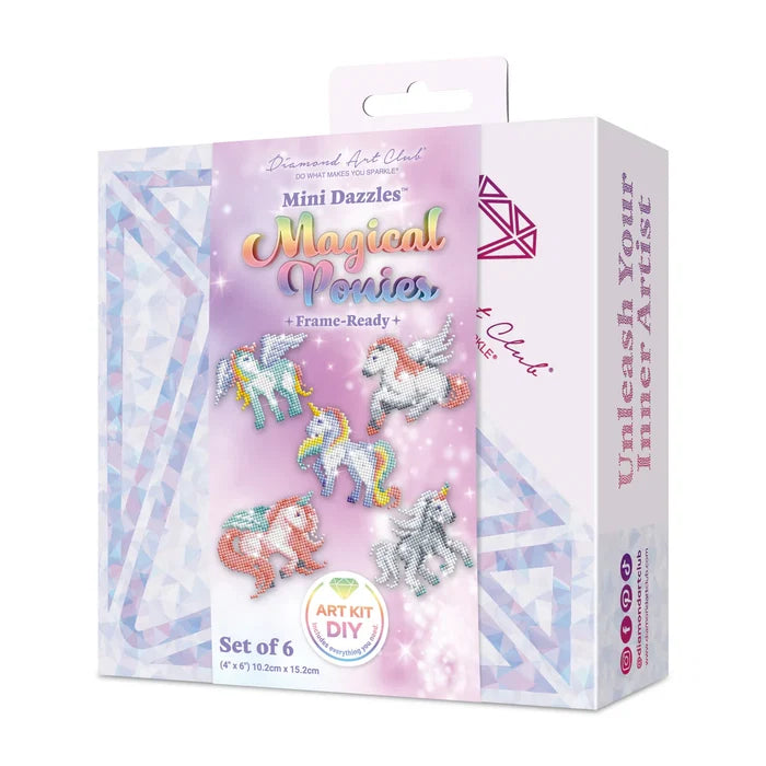 Diamond Art Club Mini Dazzles - Magical Ponies Diamond Painting Kit