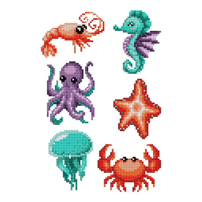 Diamond Art Club Mini Dazzles - Sea Creatures Diamond Painting Kit