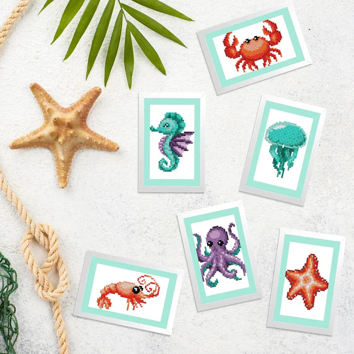 Diamond Art Club Mini Dazzles - Sea Creatures Diamond Painting Kit