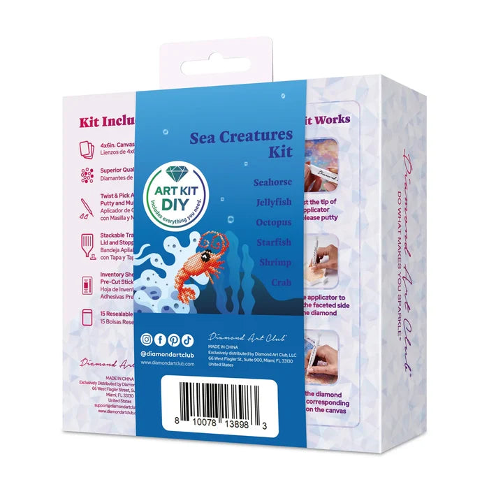 Diamond Art Club Mini Dazzles - Sea Creatures Diamond Painting Kit