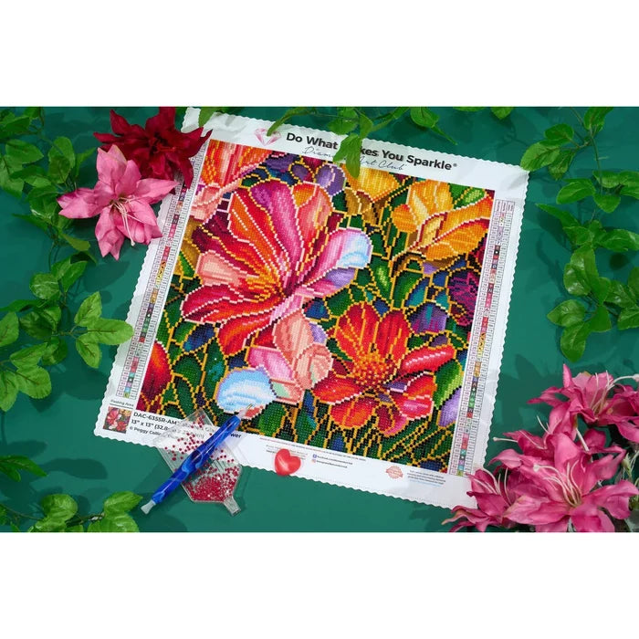 Diamond Art Club Stained Glass Flower Diamond Painting Kit