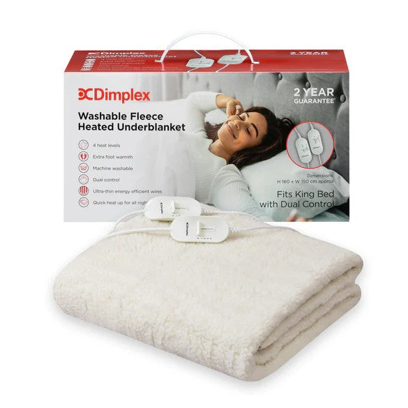 Dimplex King Size Washable Electric Fleece Underblanket | DFB2004