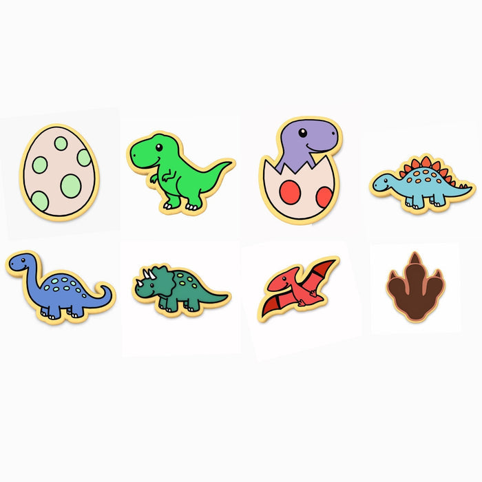 Dinosaur Cutesy Cookie Cutter Set of 8 Animals & Dinosaurs Cookie Cutter Lady