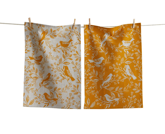 Dishtowel - Birds & Vines, 2 Pc Set