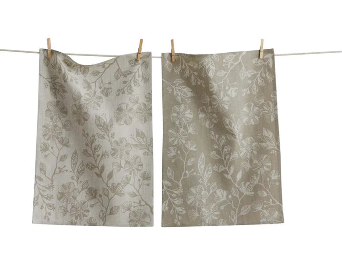 Dishtowel - Canyon Print Floral, 2 Pc Set