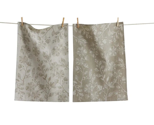Dishtowel - Canyon Print Floral, 2 Pc Set