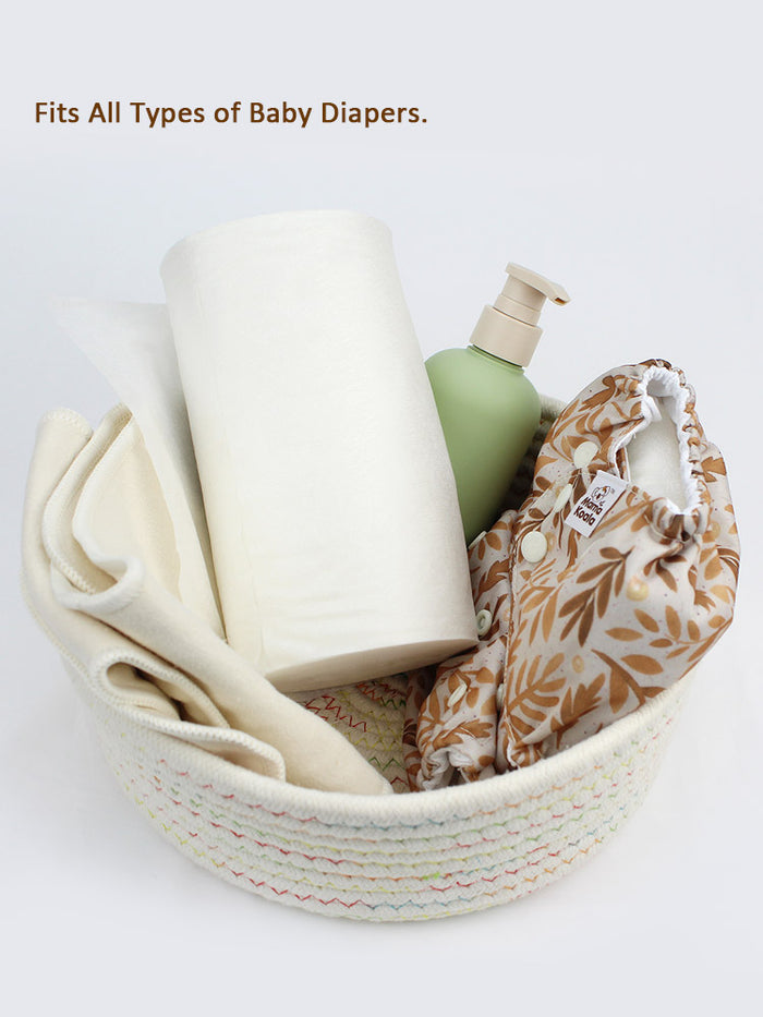 Disposable Bamboo Diaper Liners for Cloth Diapers - 100 Sheets per Roll