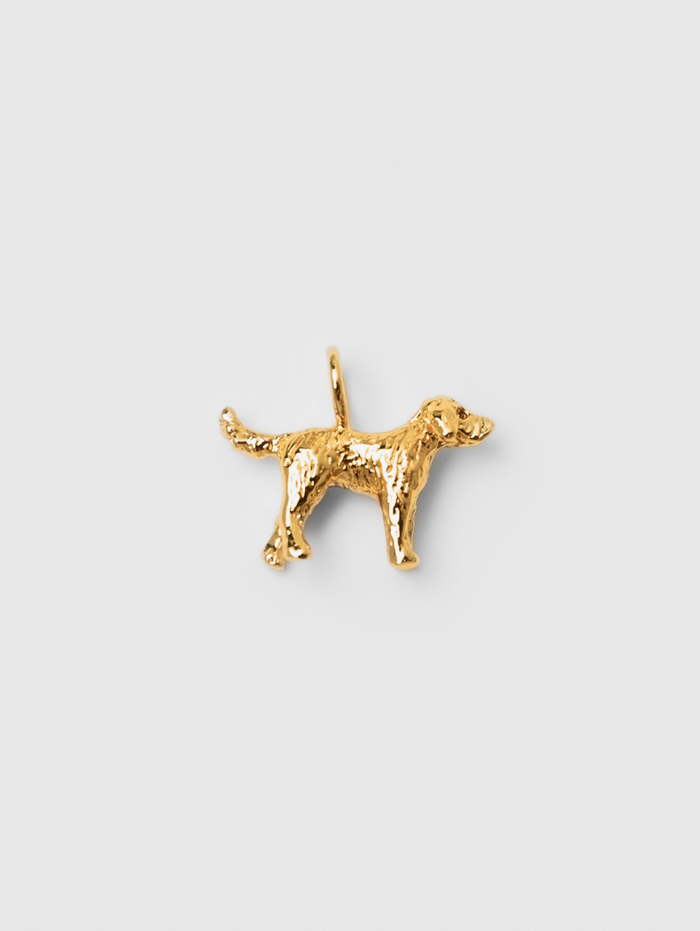 Wolf Circus Puppy Dog Charm Pendant in Gold-Charm-wolfcircus.com