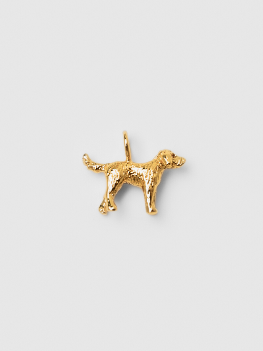 Wolf Circus Puppy Dog Charm Pendant in Gold-Charm-wolfcircus.com
