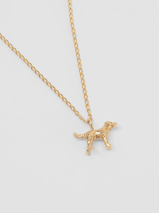 Wolf Circus Puppy Dog Charm Pendant Necklace in Gold-Necklaces-wolfcircus.com
