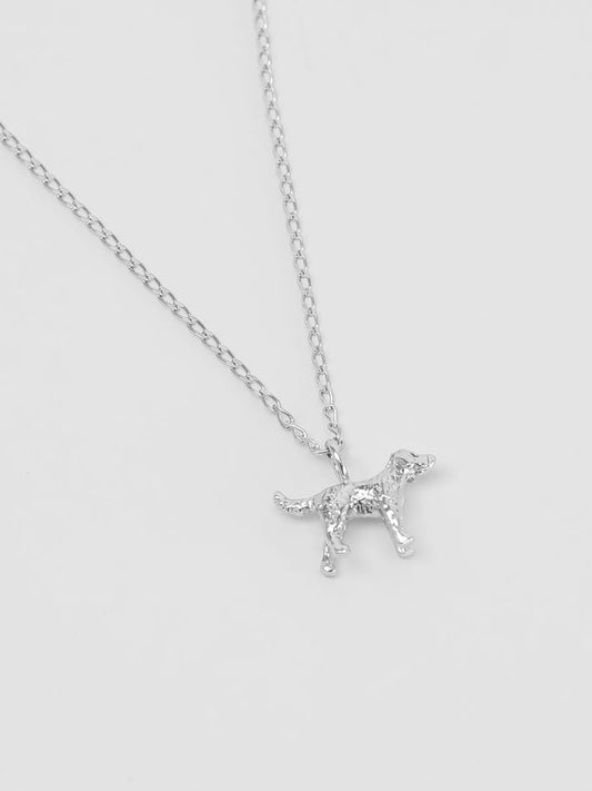 Wolf Circus Puppy Dog Charm Necklace in 925 Sterling Silver-Necklaces-wolfcircus.com