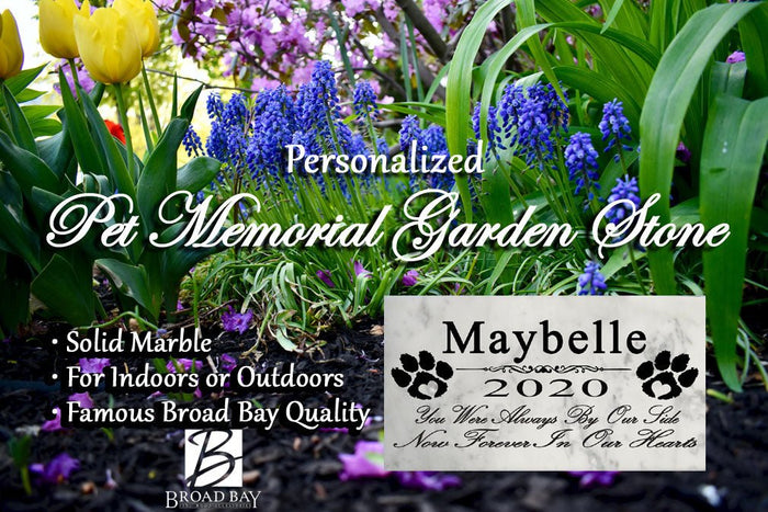 Personalized Dog Memorial Gift Stone CUSTOM Pet Grave Marker You Were Always By Our Side - Broad Bay Personalized Gifts Shipped Fast