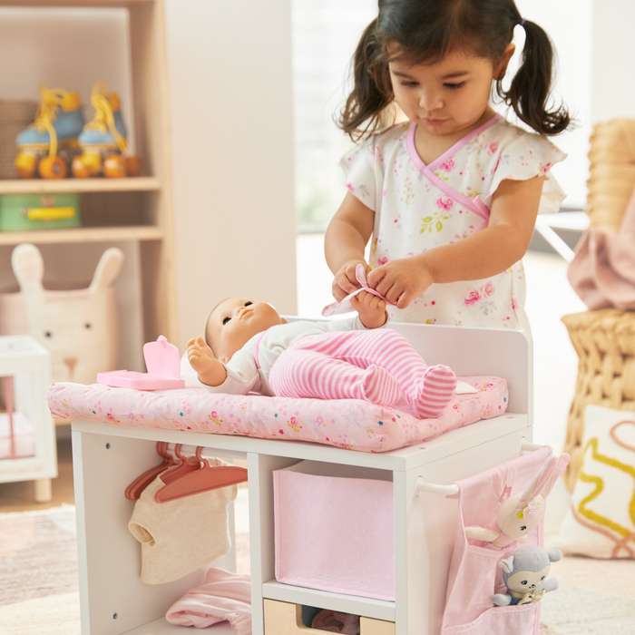 Dots & Blooms Changing Table with Storage