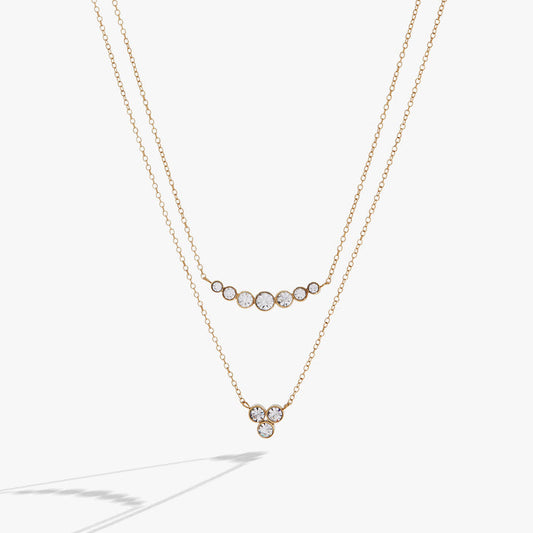 Double-Layer Crystal Necklace