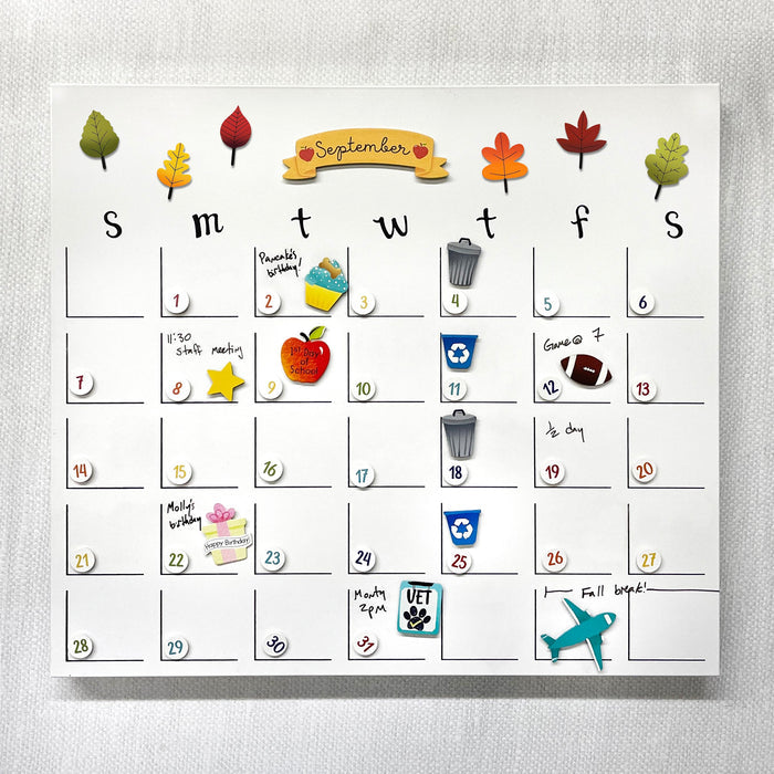Dry Erase Magnetic Calendar - 15"h x 17"w