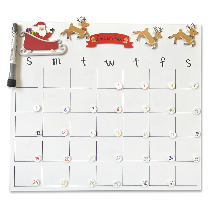 Dry Erase Magnetic Calendar - 15"h x 17"w