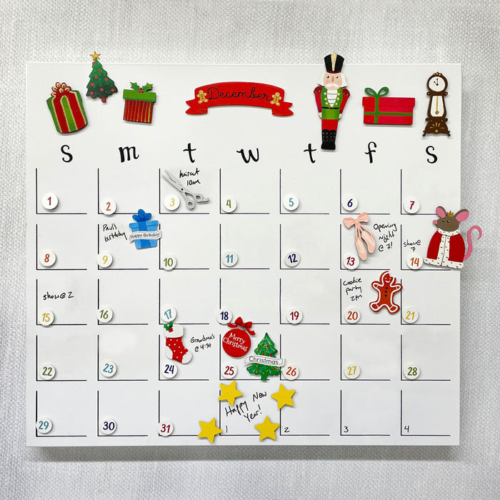 Dry Erase Magnetic Calendar - 15"h x 17"w