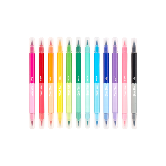 OOLY Dual Tone Double Ended Brush Marker without packaging
