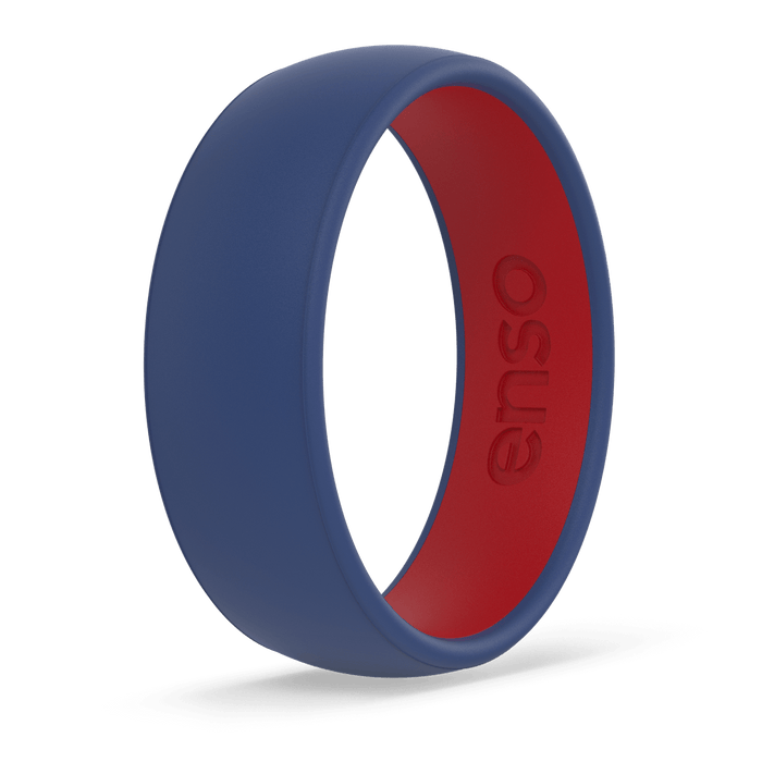 Dualtone Silicone Ring - Navy Blue / Red