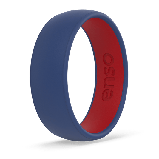 Dualtone Silicone Ring - Navy Blue / Red