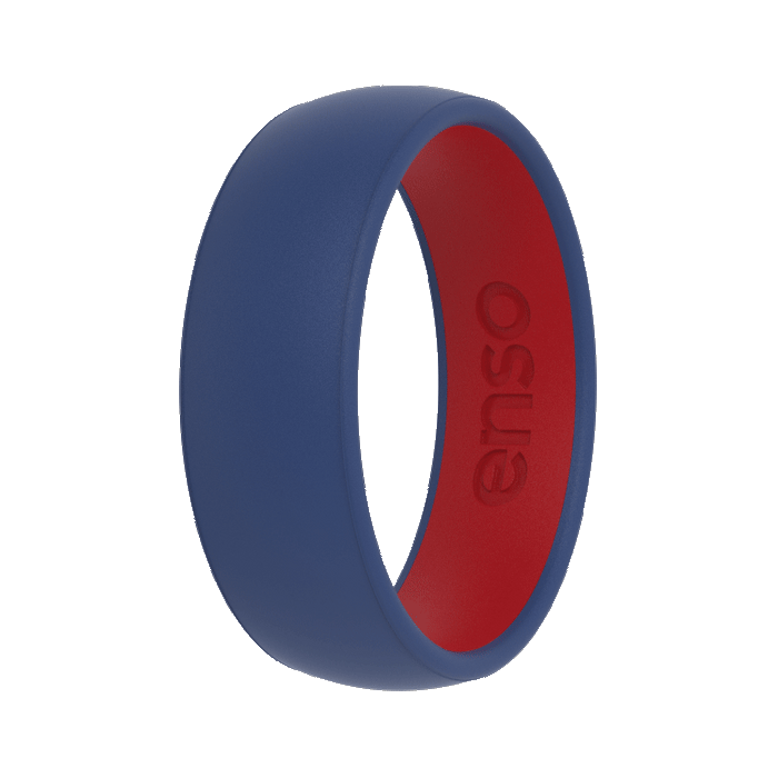 Dualtone Silicone Ring - Navy Blue / Red