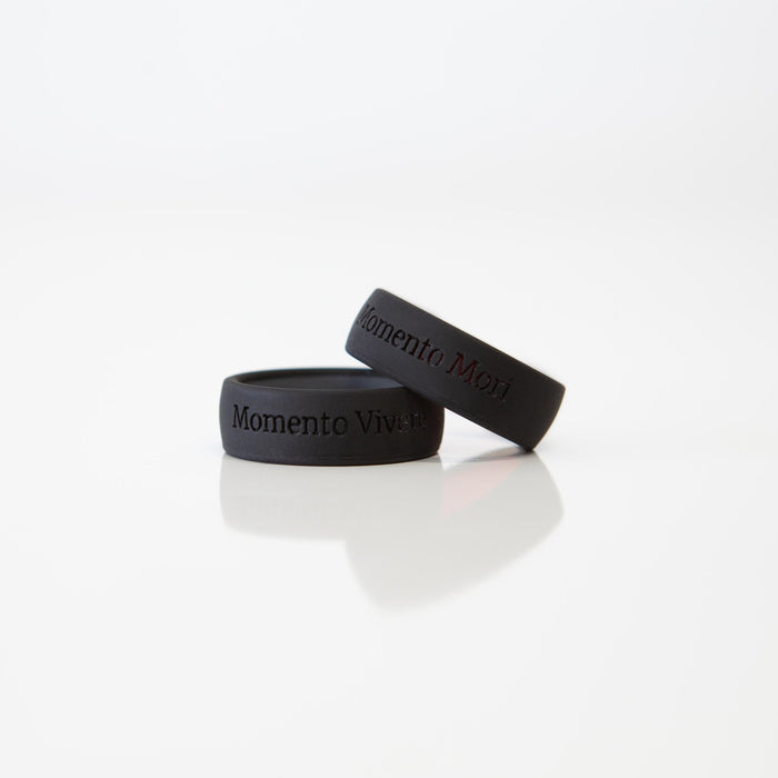 Dualtone Silicone Ring - Obsidian / Slate
