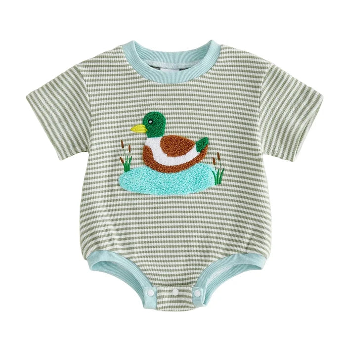 DUCK Striped Onesie