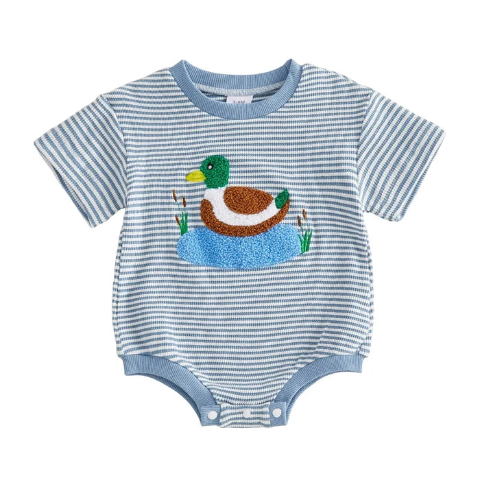 DUCK Striped Onesie