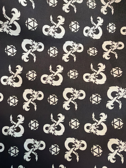 Dungeons & Dragons black ampersand Fabric, Camelot