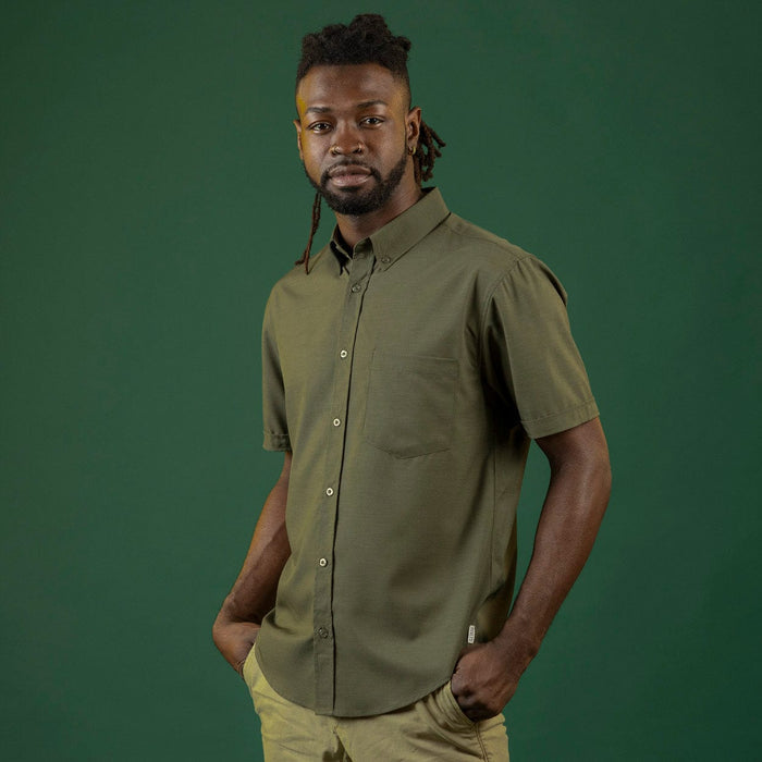 RSVLTS RSVLTS RSVLTS "Dusty Olive" _ KUNUFLEX Short Sleeve Shirt