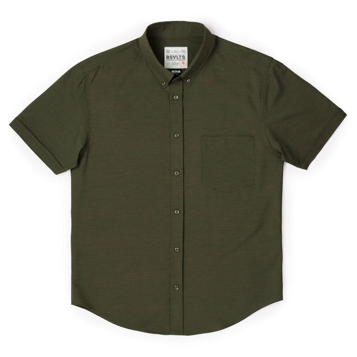 RSVLTS RSVLTS RSVLTS "Dusty Olive" _ KUNUFLEX Short Sleeve Shirt
