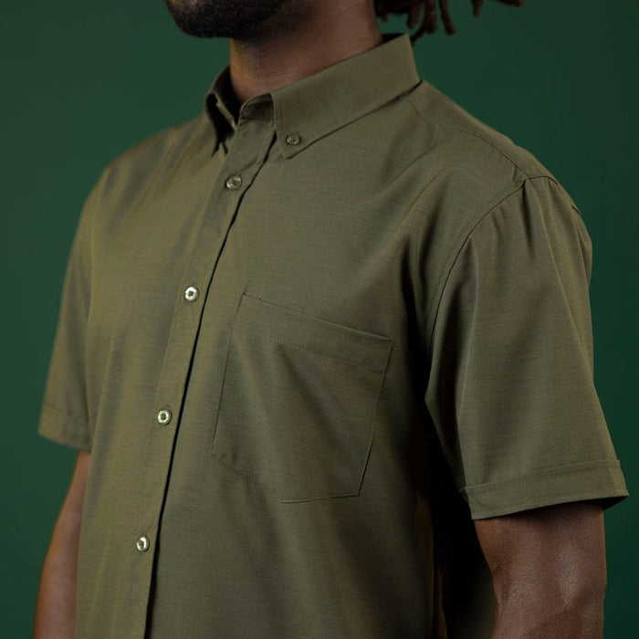 RSVLTS RSVLTS RSVLTS "Dusty Olive" _ KUNUFLEX Short Sleeve Shirt
