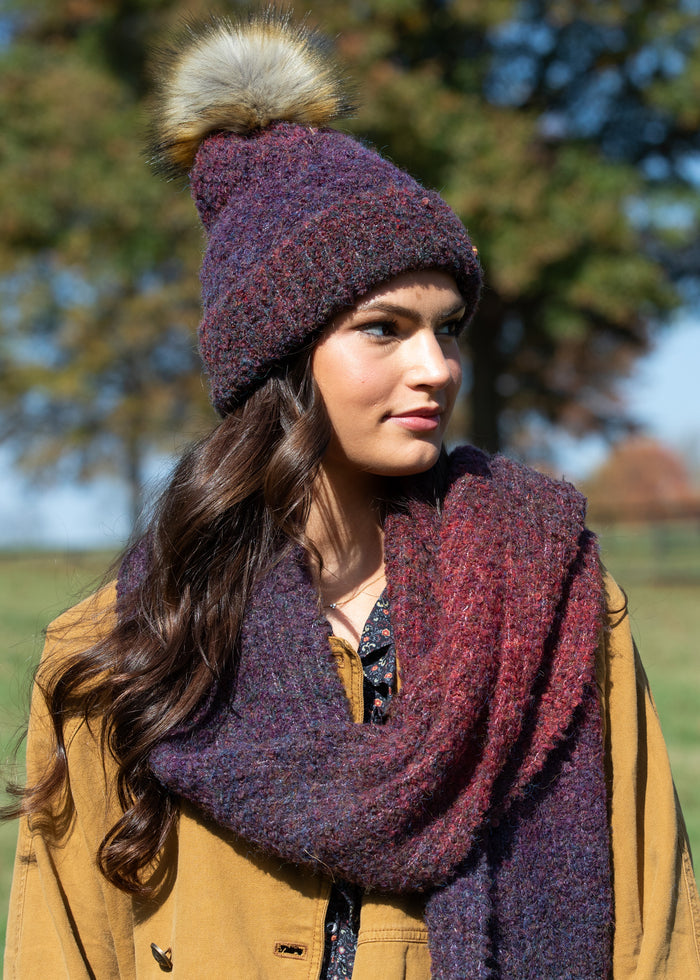 Eco Caroline Beanie in Wine - Sweet Turns