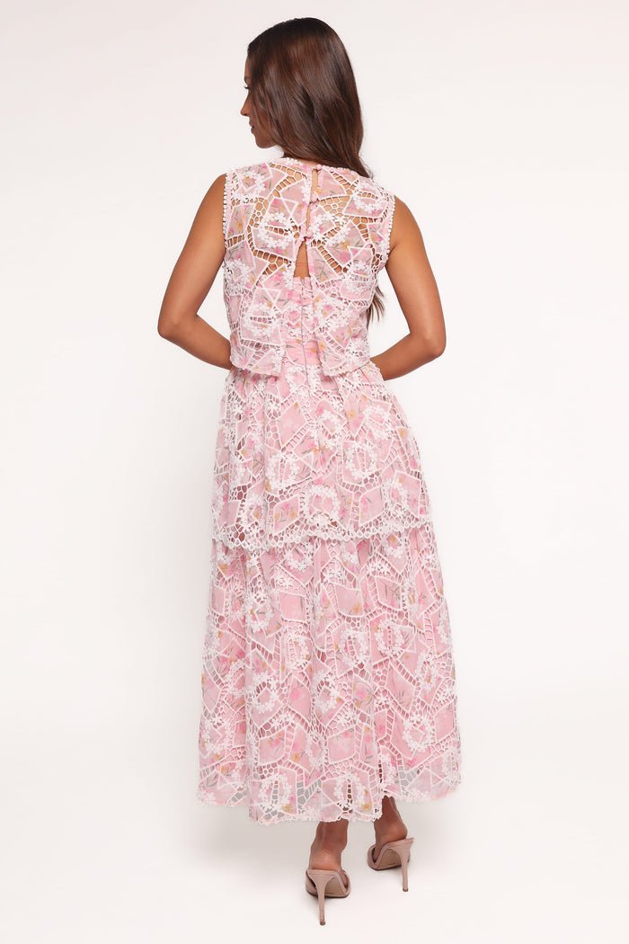 Petal and Pup USA DRESSES Eleanora Midi Dress - Pink Floral