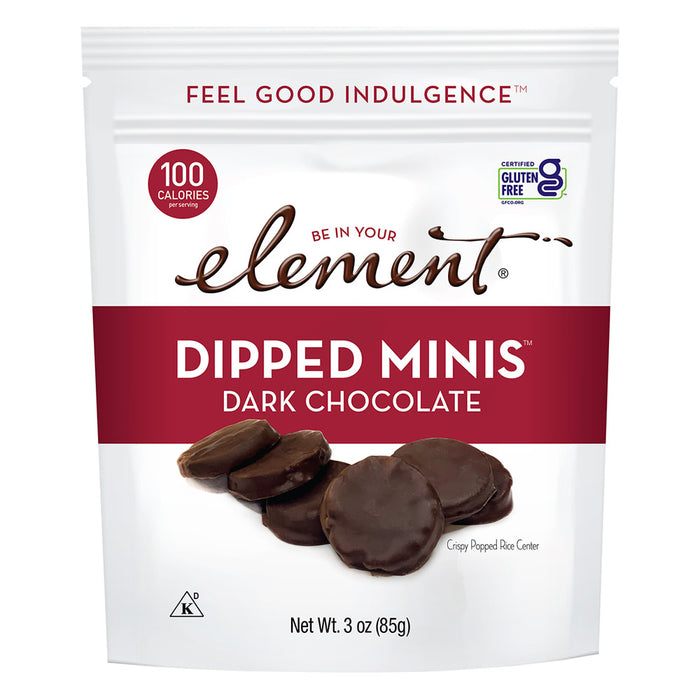 Element Dark Chocolate Dipped Mini Rice Cake Snacks - 8 Count Pouches