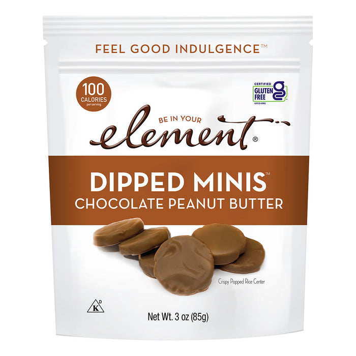 Element Peanut Butter Chocolate Coated Rice Cake Treats - 8 Count Pouches