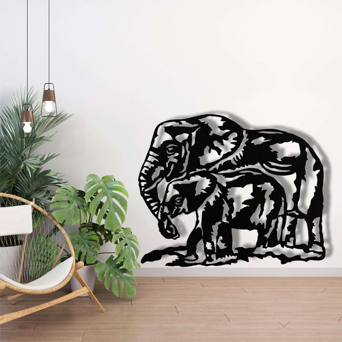 Elephant Family Metal Wall Art - Decor available at Dekadron for $84.90
