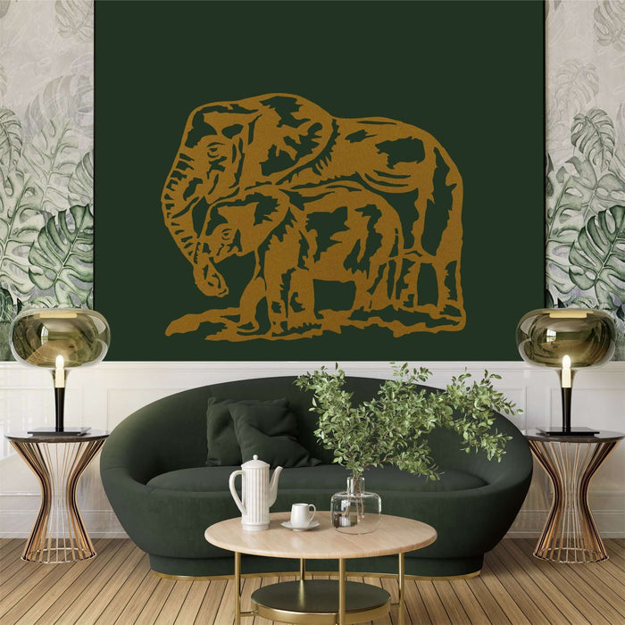 Elephant Family Metal Wall Art - Decor available at Dekadron for $84.90