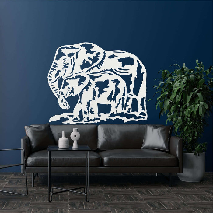 Elephant Family Metal Wall Art - Decor available at Dekadron for $84.90