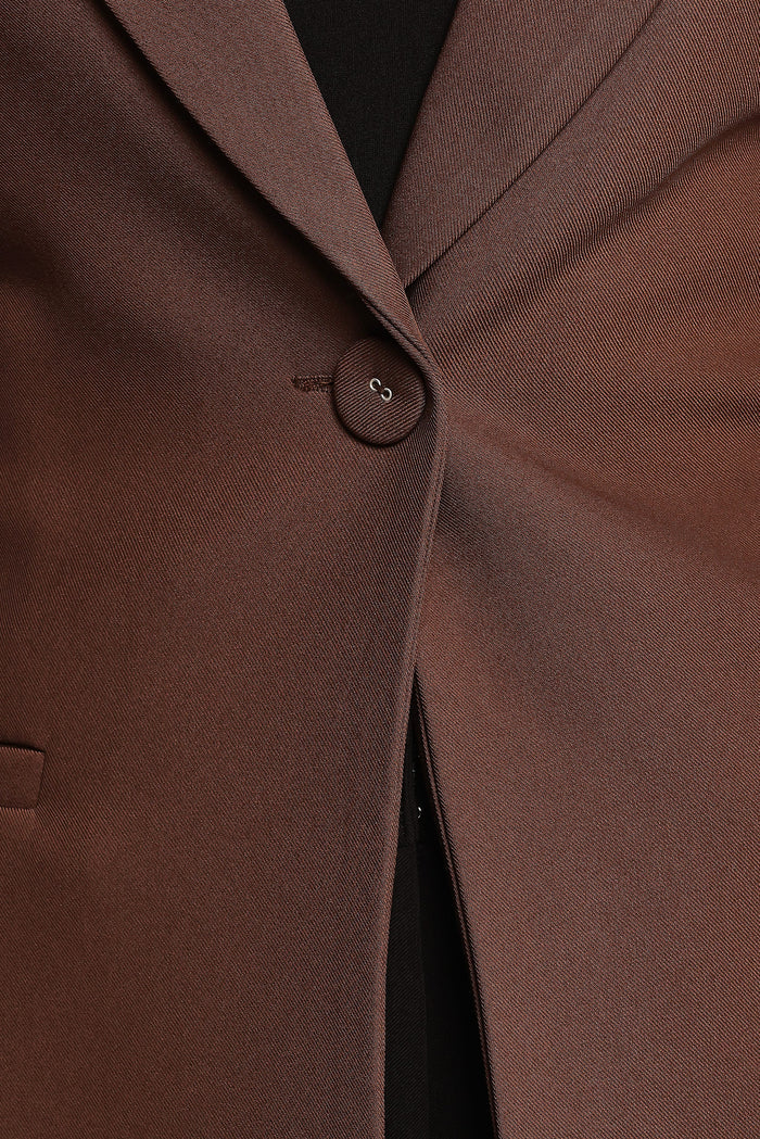 Petal and Pup USA OUTERWEAR Eliana Waist Tie Blazer - Espresso